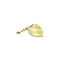 CZ Arrow On Heart Charm, Sku#Z1436