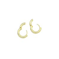 Plain Gold Thick Hoop Earrings, Sku#Y909