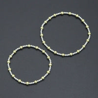 2.5mm with 4mm Round Smooth Hematite Stretchy Bracelet, Sku#EF729