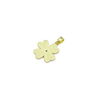 White Pearl Turquoise Stone Gold Clover Charm Pendant, Sku#LX761
