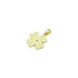 White Pearl Turquoise Stone Gold Clover Charm Pendant, Sku#LX761