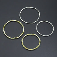 Round Smooth Hematite Stretchy Bracelet, Sku#EF732