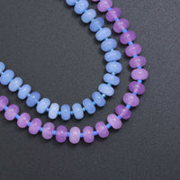 Blue Purple Roundelle Gemstone beads necklace, sku#EF812