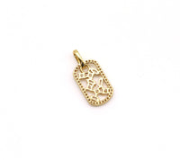 Baguette CZ Micro Pave Oval Shape Pendant, 18K Gold Filled CZ Charm, Necklace Bracelet Charm Pendant,Sku#LK503