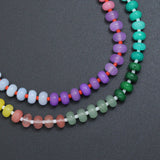 Rainbow Color Roundelle Gemstone necklace, sku#EF811