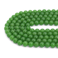 Green Jade Round Smooth Beads, Sku#U1199