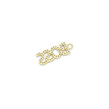 Gold Silver CZ Boss Word Charm Pendant, Sku#A359