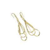 herringbone chain Long dangle Statement Earrings, Sku#EF533