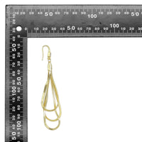 herringbone chain Long dangle Statement Earrings, Sku#EF533