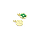 Colorful Enamel Clover flower Coin Pendant charm, Sku#LD764