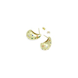 Multicolor Clear CZ  Tear Drop Shape Earrings, Sku#A360