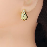 Multicolor Clear CZ  Tear Drop Shape Earrings, Sku#A360