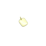 Gold Angel Number Rectangle Charms/Pendants, Sku#LX931