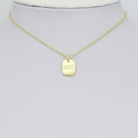 Gold Angel Number Rectangle Charms/Pendants, Sku#LX931
