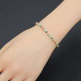 7'' Rainbow Hematite Stretchy Bracelet, Sku#EF747