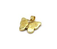 CZ Micro Pave Enamel Colorful Butterfly with Rose flower on Back Side Shape Pendant, 18K Gold FilledButterfly Charm,Sku#FH182