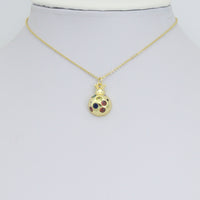 Colorful CZ Ladybird Laybug Pendant charm, Sku#JL209