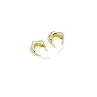 Gold Chunky Geometric Design Earrings, Sku#LX446