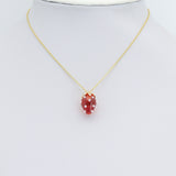 Cute White Pearl Red Strawberry Charm Pendant,Sku#LK1224