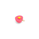 Pink Enamel Gold Peach Charm Pendant,Sku#LK1232