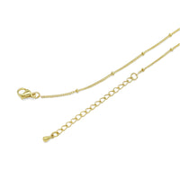 Gold Silver Ball Chain Ballon Initial Letter Pendant Necklace, Sku#EF584