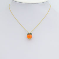 Orange Enamel Persimmon Charm Pendant,Sku#LK1233