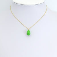 Green Enamel Papaya Charm Pendant,Sku#LK1236