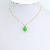 Green Enamel Papaya Charm Pendant,Sku#LK1236