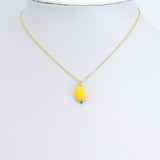 Cute Enamel Yellow Mango Charm Pendant,Sku#LK1238