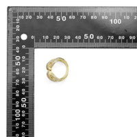 Baguette CZ Double Loop Statement Adjustable Ring, Sku#LX592