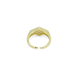 Clear CZ Rhombus diamond shape Adjustable Ring, Sku#A157