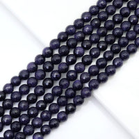 Blue Goldsstone Round Faceted Beads, Sku#U1791