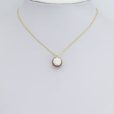 Enamel Gold Half Mangosteen Charm Pendant,Sku#LK1242