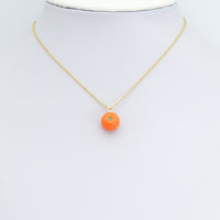 Cute Enamel Orange Charm Pendant,Sku#LK1245