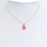 Gold Red Pomegranate Seed Charm Pendant,Sku#LK1246