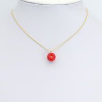 Enamel Gold Red Apple Charm Pendant,Sku#LK1251