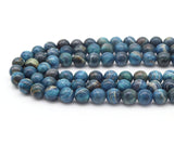 Blue Tibetan Agate 10mm Round Smooth Beads, SKU#U1183