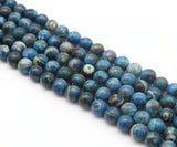 Blue Tibetan Agate 10mm Round Smooth Beads, SKU#U1183