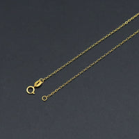 Dainty Gold link Chain White Drop Pearl Pendant Necklace, Sku#ZX210