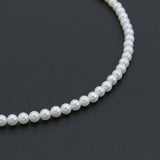 White Pearl Beads Necklace, Sku#EF590