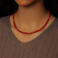 Red Imperial Jasper Heishi Beads Necklace, sku#EF540