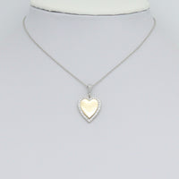 Dual Color Heart Charm Pendant, Sku#LX779