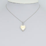 Dual Color Heart Charm Pendant, Sku#LX779