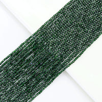 2x2mm Faceted Cube Green Goldstone Beads, Sku#U1794