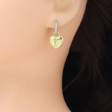 Dual color ballon Heart  Earrings, Sku#LD624