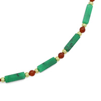Green Red Gemstone Beads Necklace, EF546