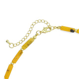 Yellow Jade Tube Beads Necklace, sku#EF547