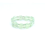 14mm Faceted Coin Prehnite Stretchy Bracelet, Sku#U1996