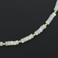 Heishi Mother of Pearl Necklace with Gold Ball spacer, sku# EF549