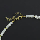 Heishi Mother of Pearl Necklace with Gold Ball spacer, sku# EF549